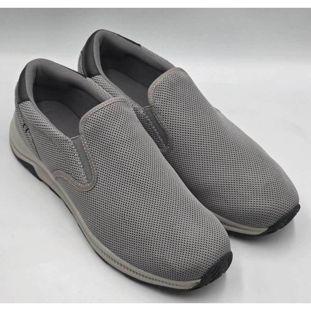 Rockport Fulton Slip On Men's 11.5 Gray Canvas Lifestyle Sneakers Shoes CJ1660